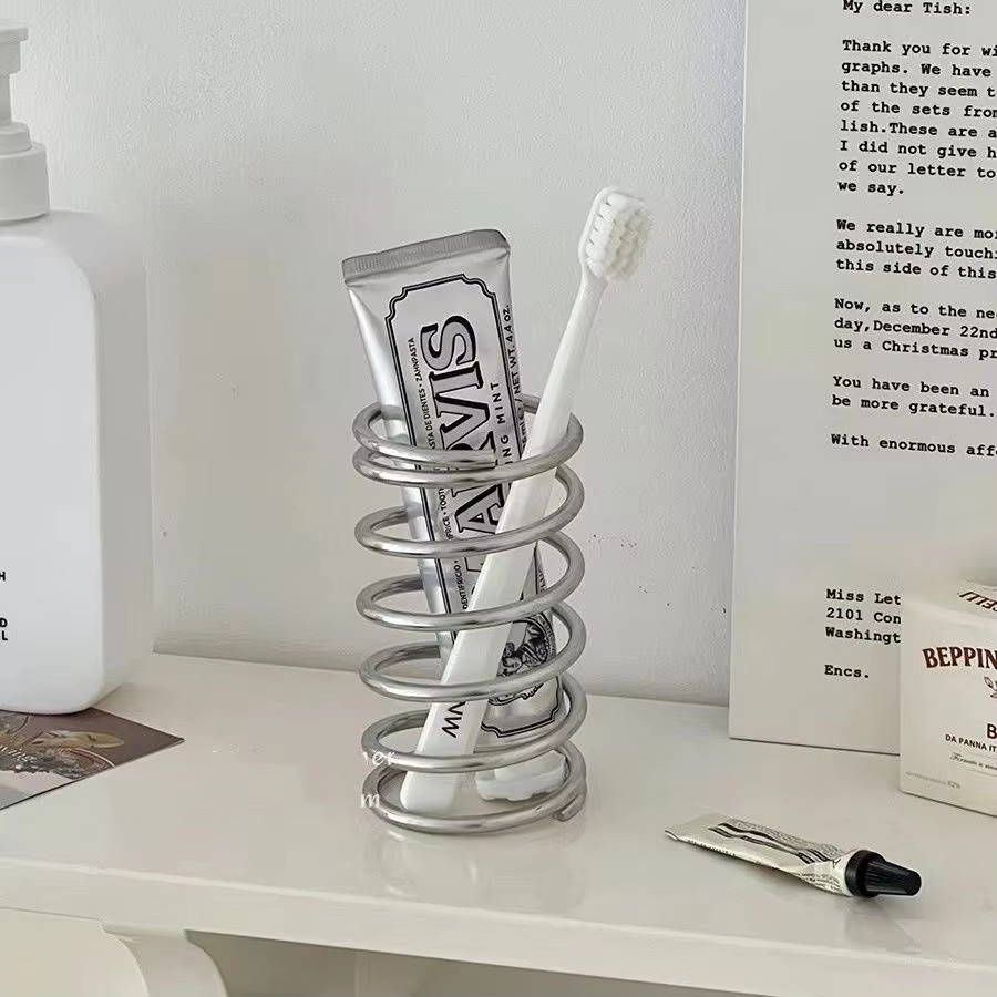 Home Center Bathroom Accessories - Stainless Steel Toothbrush Holder Metal Bathroom