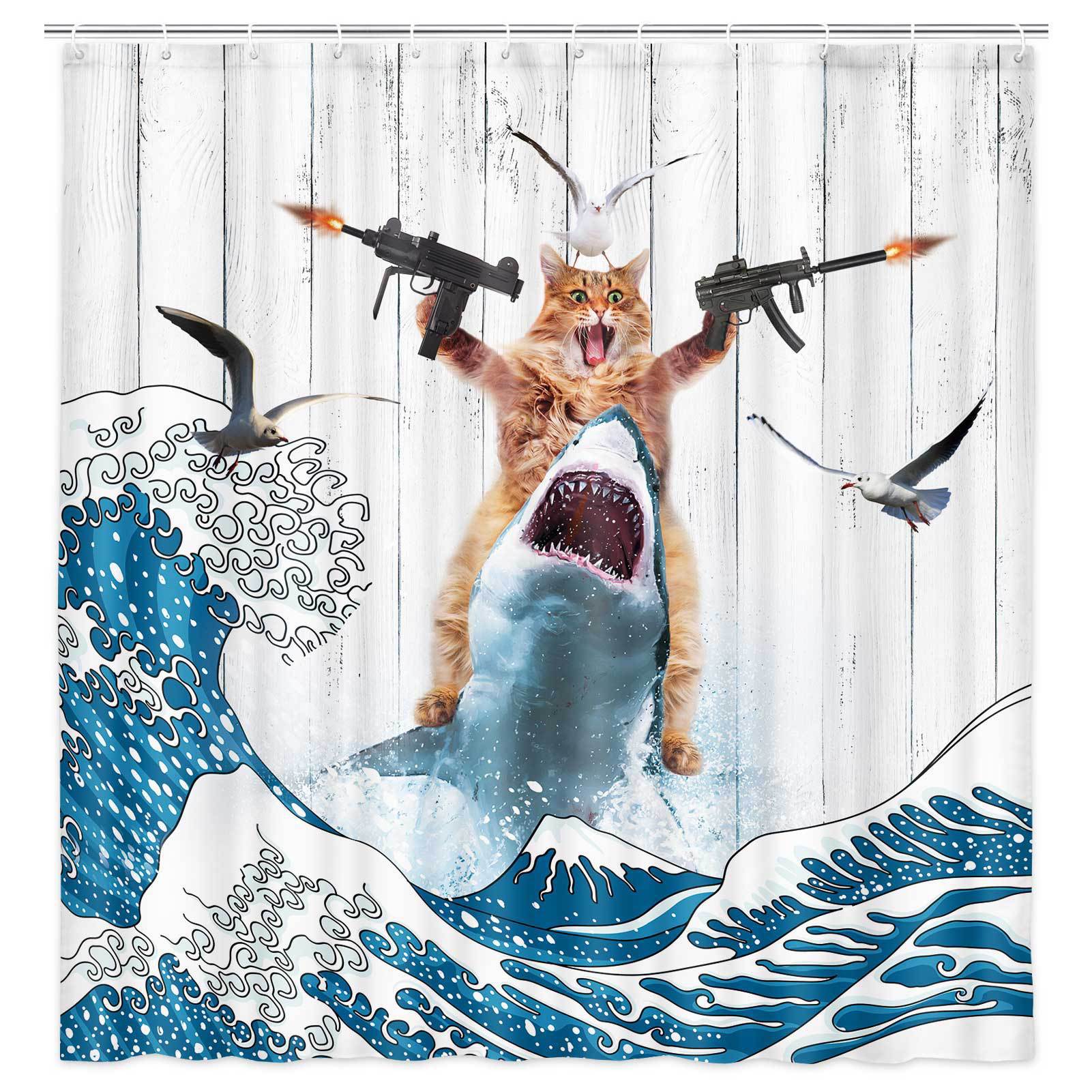 VIKAMA Shower Curtain Cat Funn - Home Bathroom Partition recension och pris