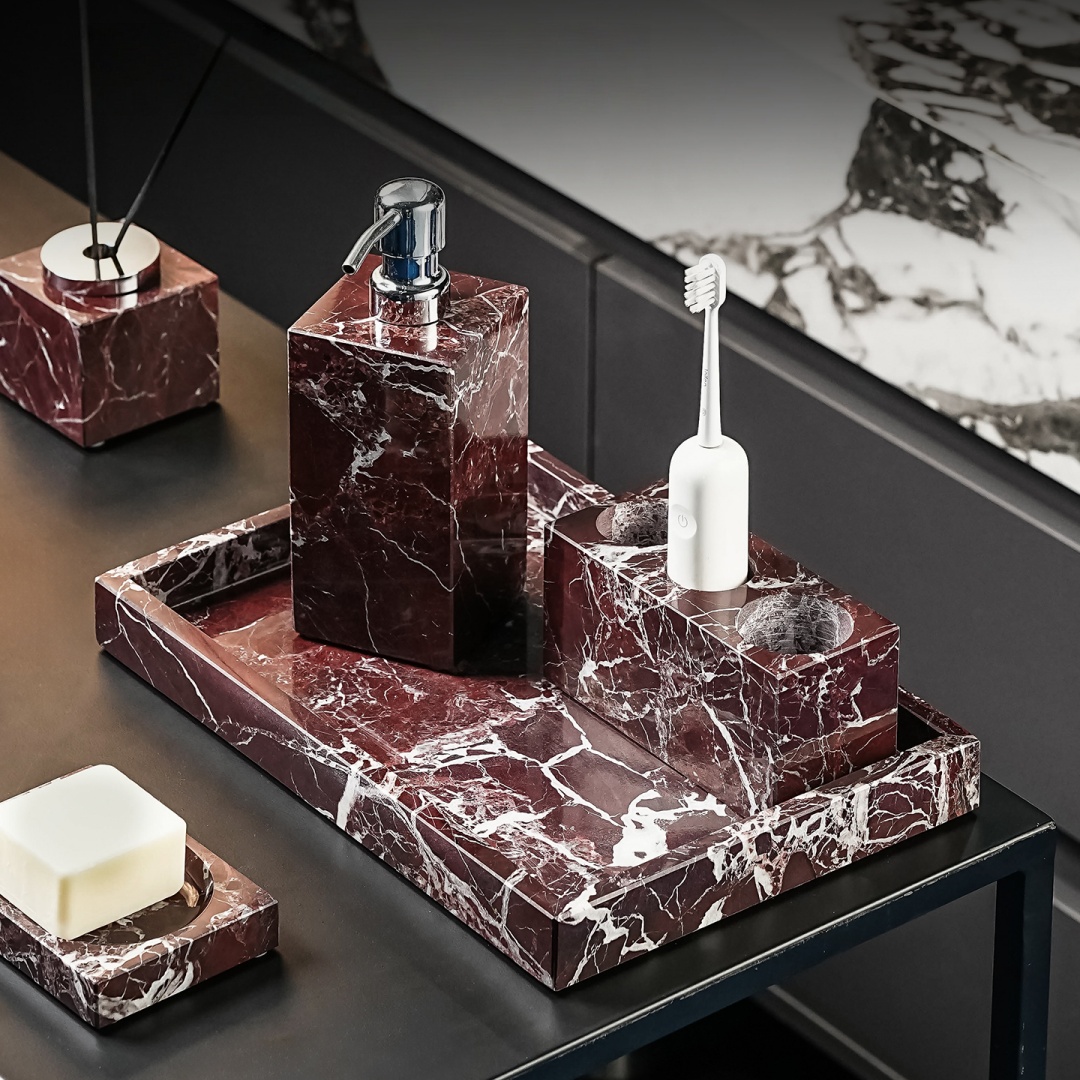 Luxury Natural Marble Rosa Lev - Home Center Bathroom Accessories recension och pris