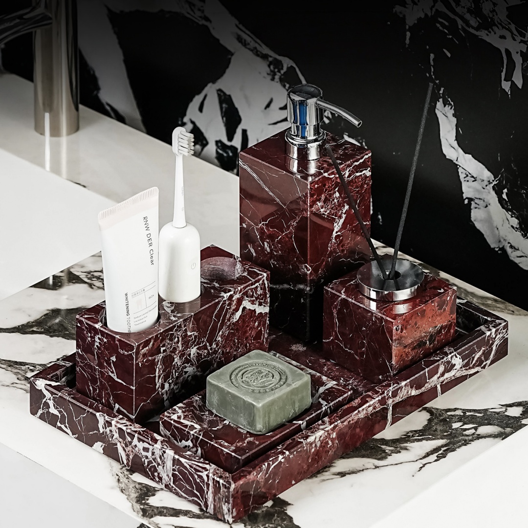 Luxury Natural Marble Rosa Lev - Home Center Bathroom Accessories recension och pris