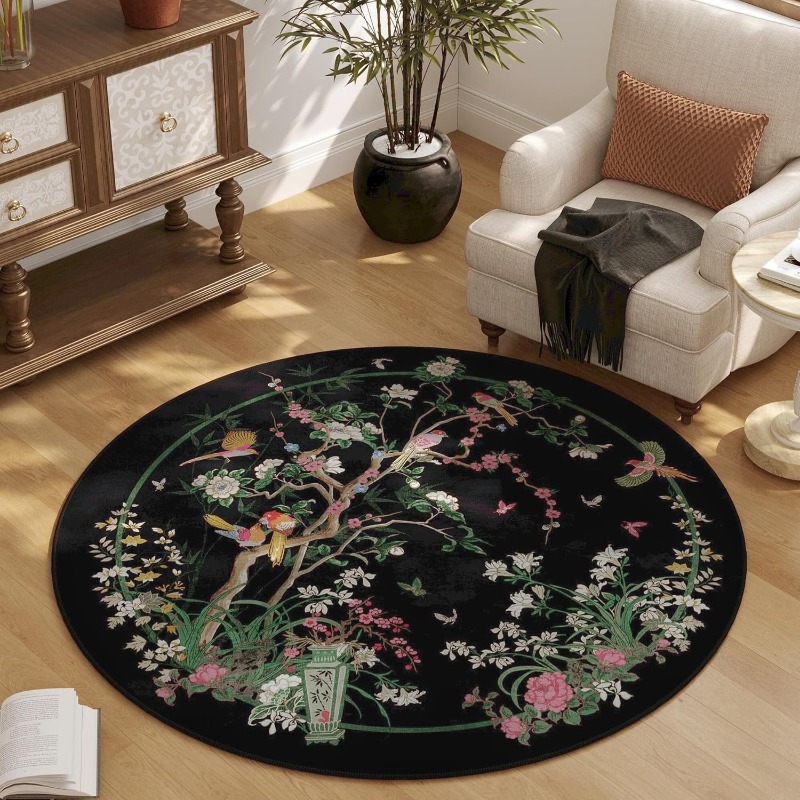 Chinese Floral Bird Pattern Ro - Zara Home Bathroom Rug recension och pris