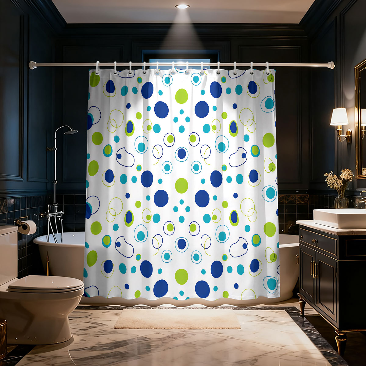 1pc Color Origin Printed Showe - Home Bathroom Partition recension och pris