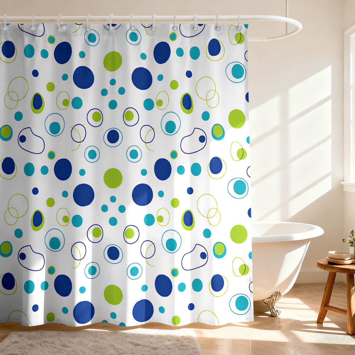 1pc Color Origin Printed Showe - Home Bathroom Partition recension och pris