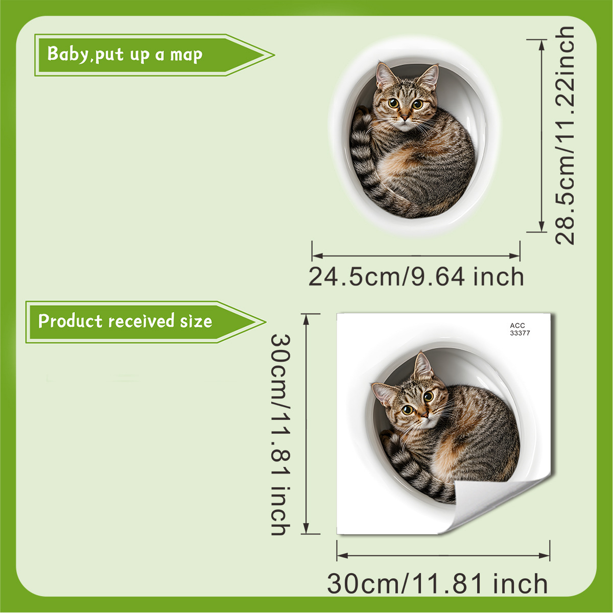 3D Funny Cat Toilet Sticker Ba - Home Center Bathroom Accessories recension och pris